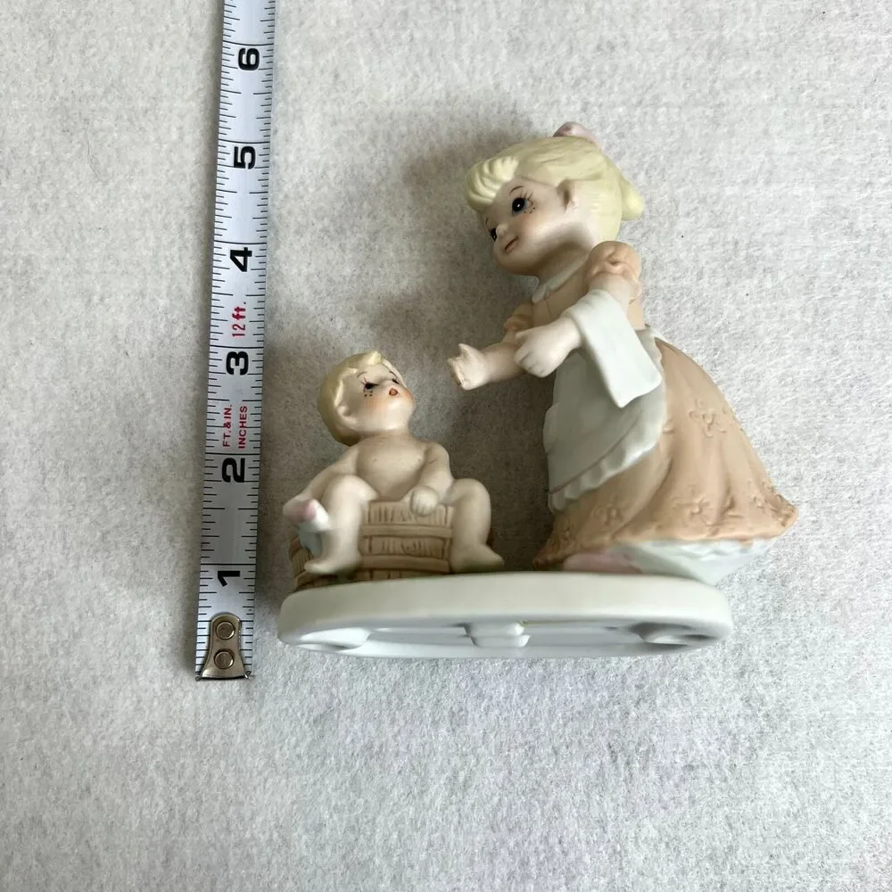 Vintage Homco Mother Washing Child Figurine